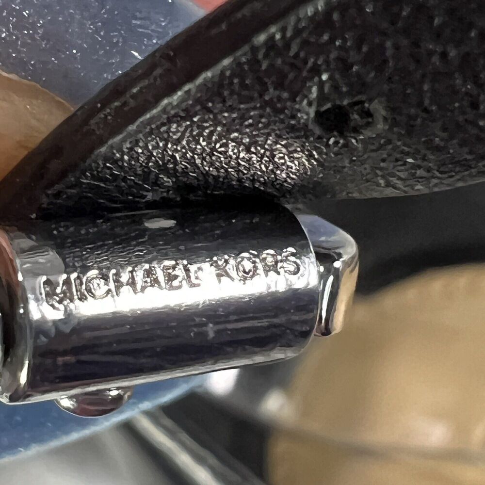 Michael Kors Valencia Studded Stiletto Heels Women's 5.5 Black‎ Silver Worn 2x - Picture 12 of 16